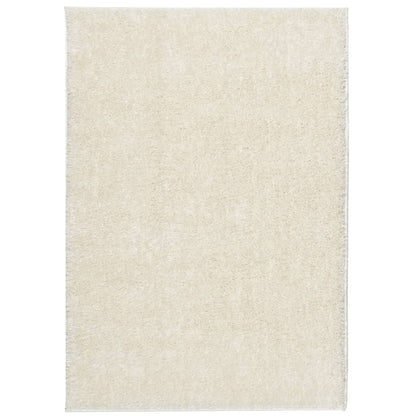Tappeto a Pelo Lucido Lungo ISTAN Effetto Crema 120x170 cm - homemem39