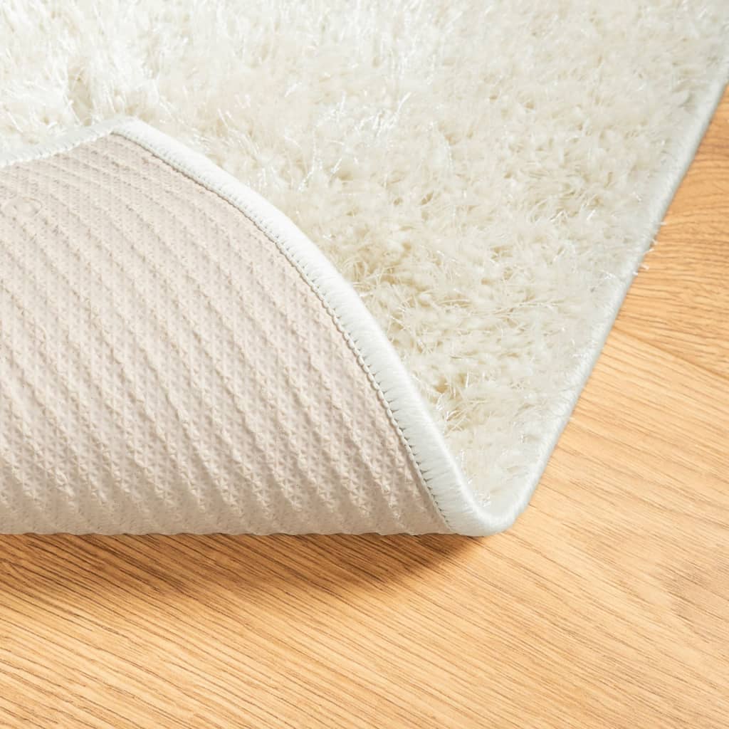 Tappeto a Pelo Lucido Lungo ISTAN Effetto Crema 120x170 cm - homemem39