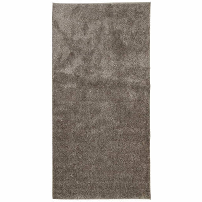 Tappeto a Pelo Lucido Lungo ISTAN Effetto Grigio 100x200 cm - homemem39