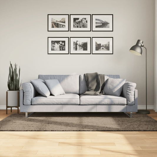 Tappeto a Pelo Lucido Lungo ISTAN Effetto Grigio 100x200 cm - homemem39