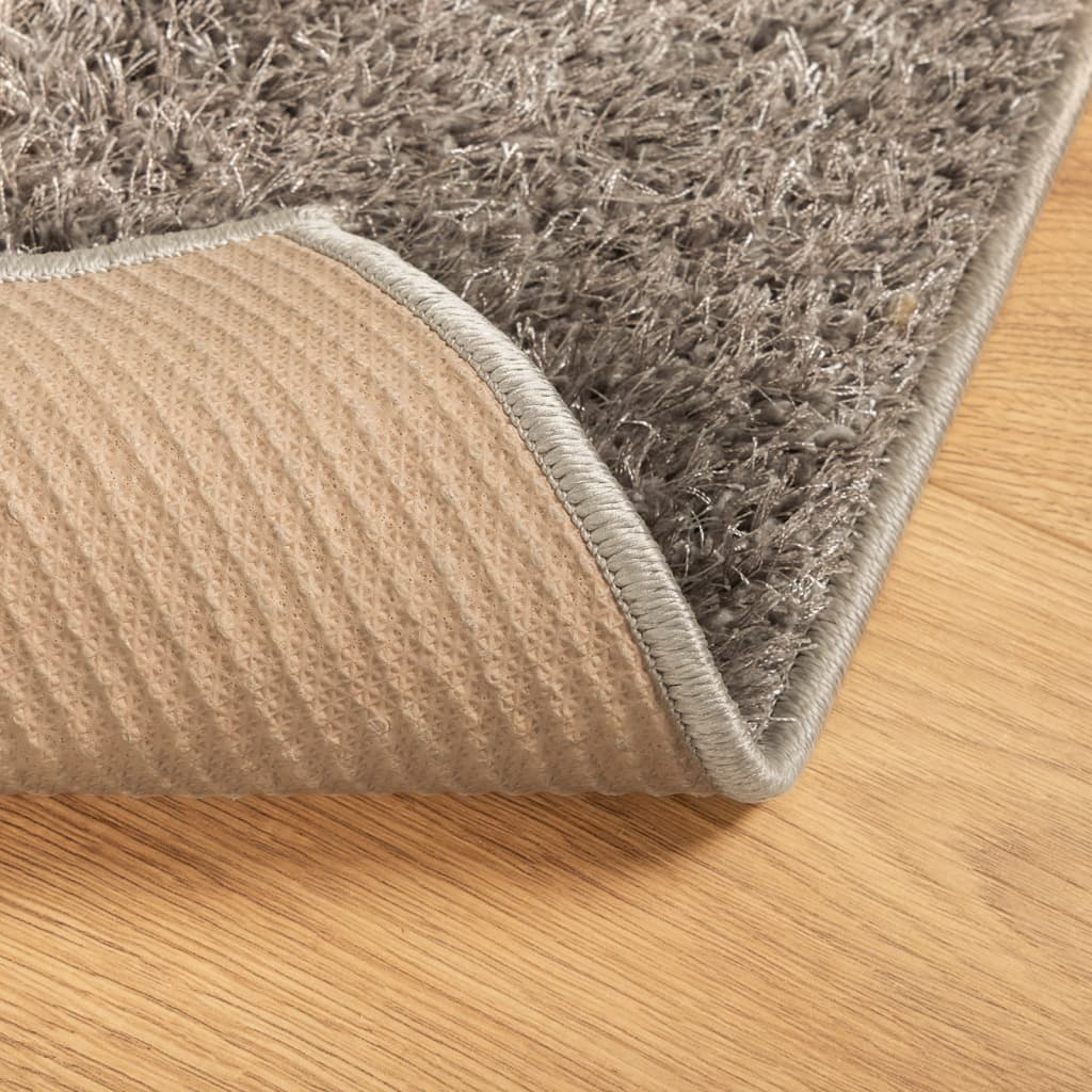 Tappeto a Pelo Lucido Lungo ISTAN Effetto Grigio 120x170 cm - homemem39