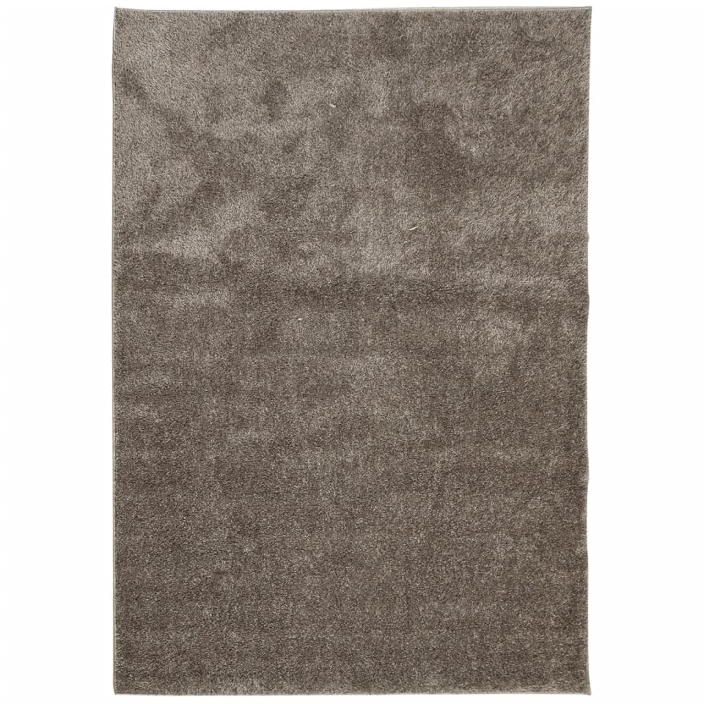 Tappeto a Pelo Lucido Lungo ISTAN Effetto Grigio 140x200 cm - homemem39