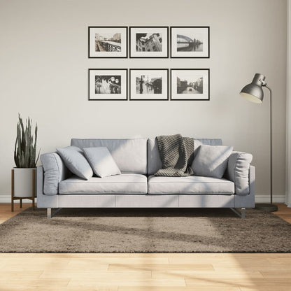 Tappeto a Pelo Lucido Lungo ISTAN Effetto Grigio 140x200 cm - homemem39