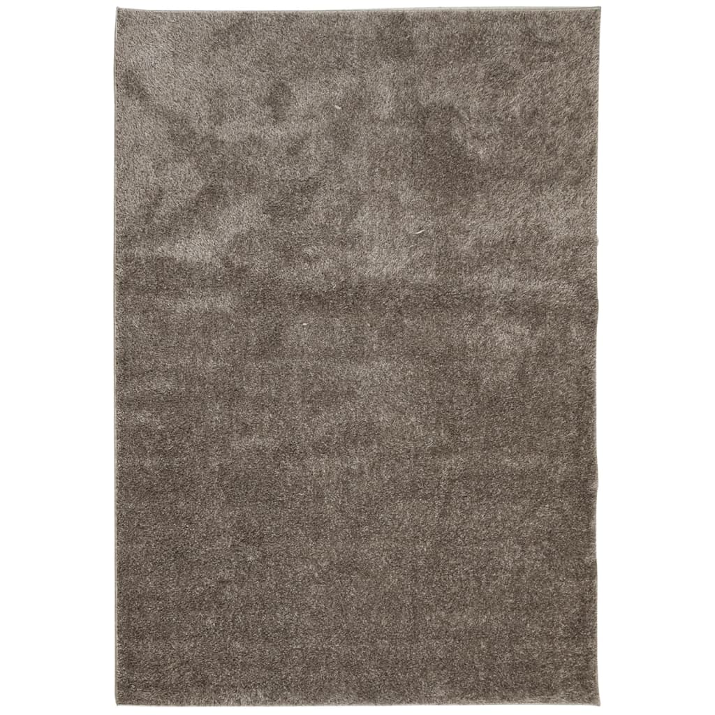 Tappeto a Pelo Lucido Lungo ISTAN Effetto Grigio 160x230 cm - homemem39