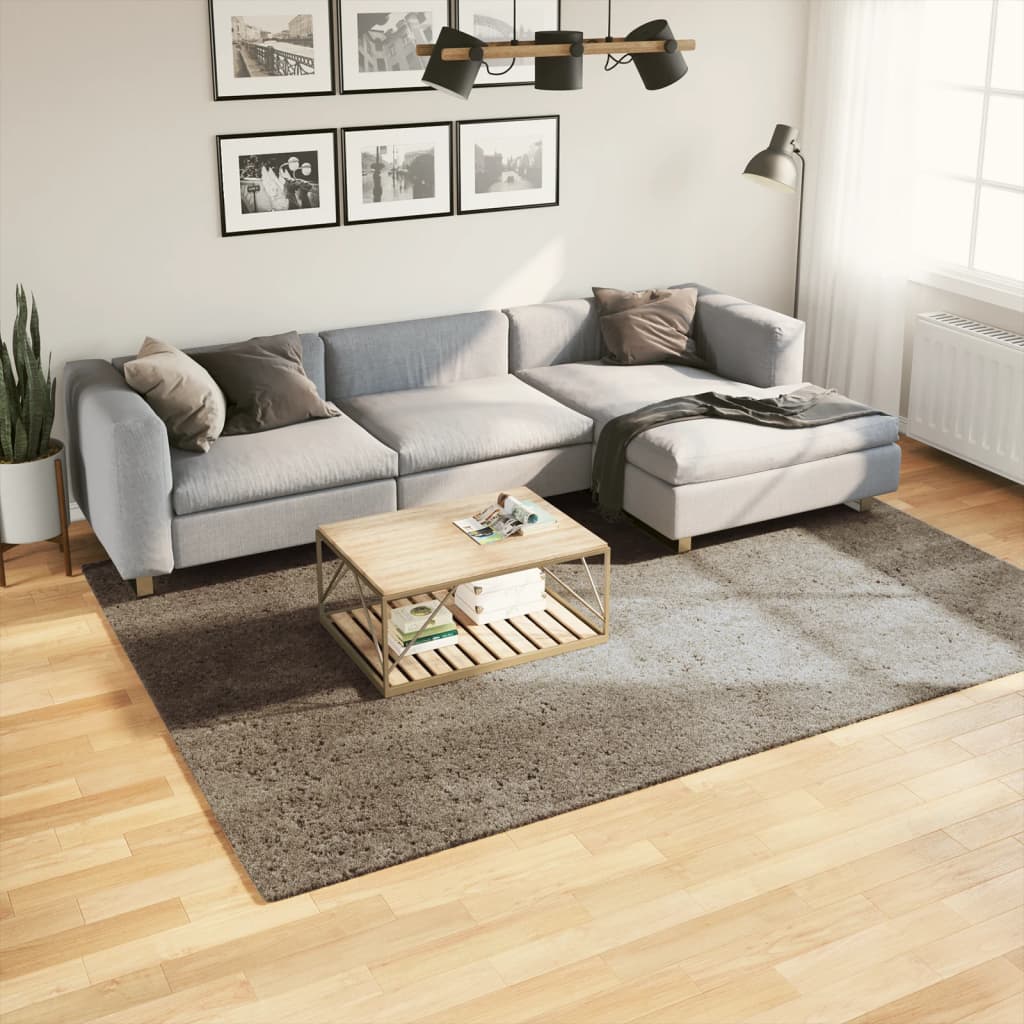Tappeto a Pelo Lucido Lungo ISTAN Effetto Grigio 200x280 cm - homemem39