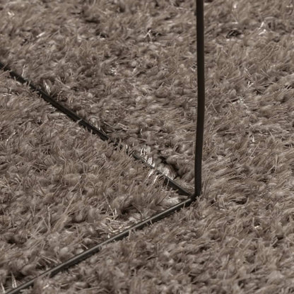 Tappeto a Pelo Lucido Lungo ISTAN Effetto Grigio Ø 100 cm