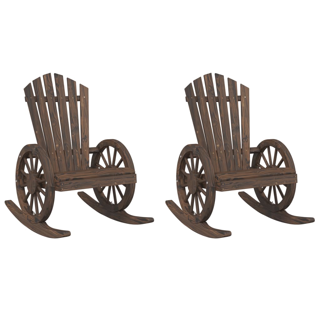 Sedie a Dondolo Adirondack 2 pz in Legno Massello di Abete - homemem39