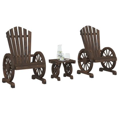 Set Salotto da Giardino 3 pz in Legno Massello di Abete | homemem39