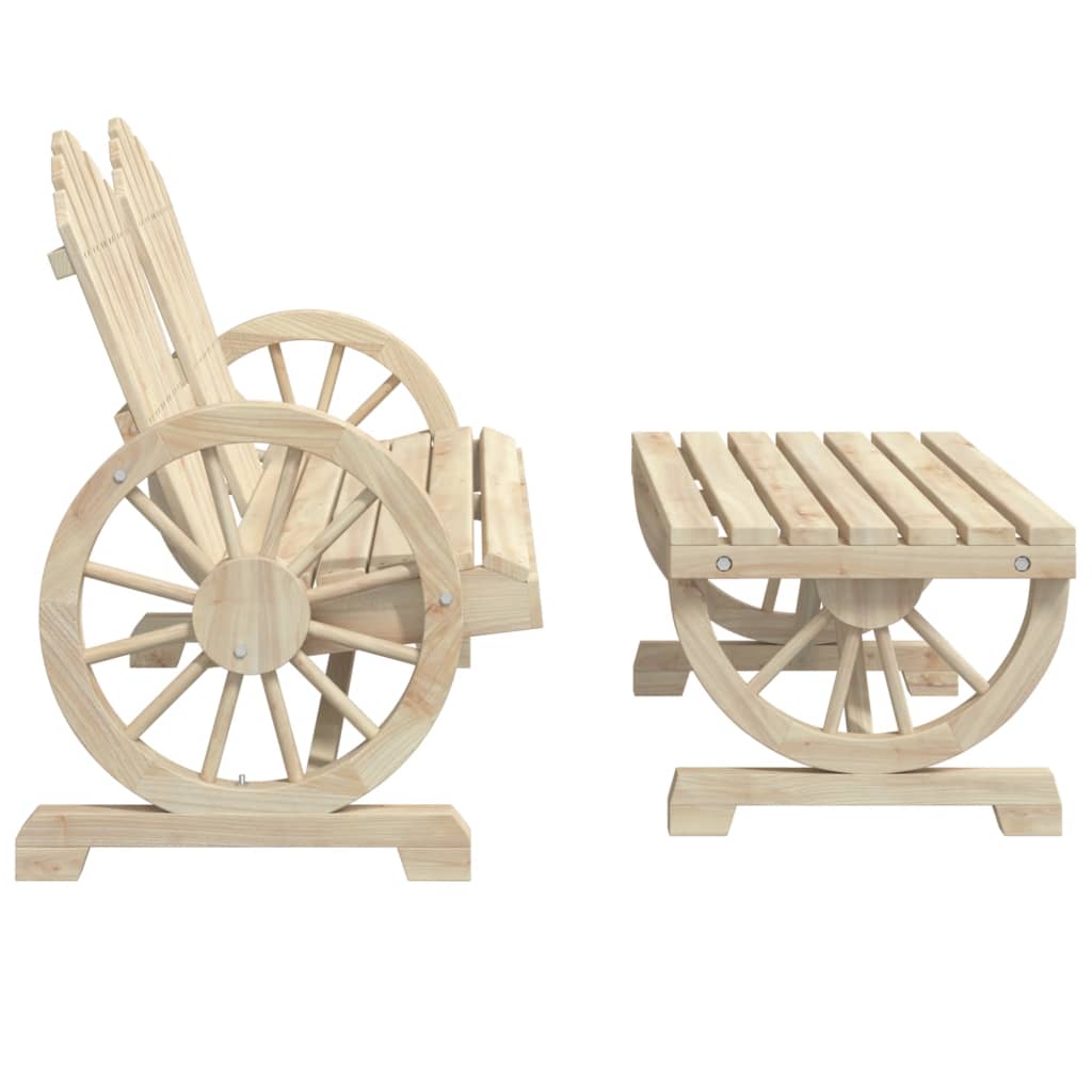 Set Salotto da Giardino 4 pz in Legno Massello di Abete - homemem39