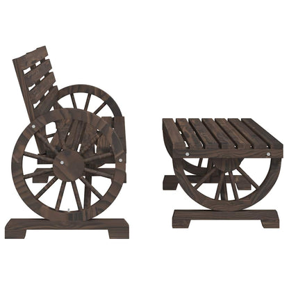 Set Salotto da Giardino 4 pz in Legno Massello di Abete - homemem39