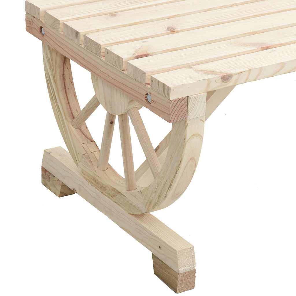 Set da Pranzo da Giardino 3 pz in Legno Massello di Abete