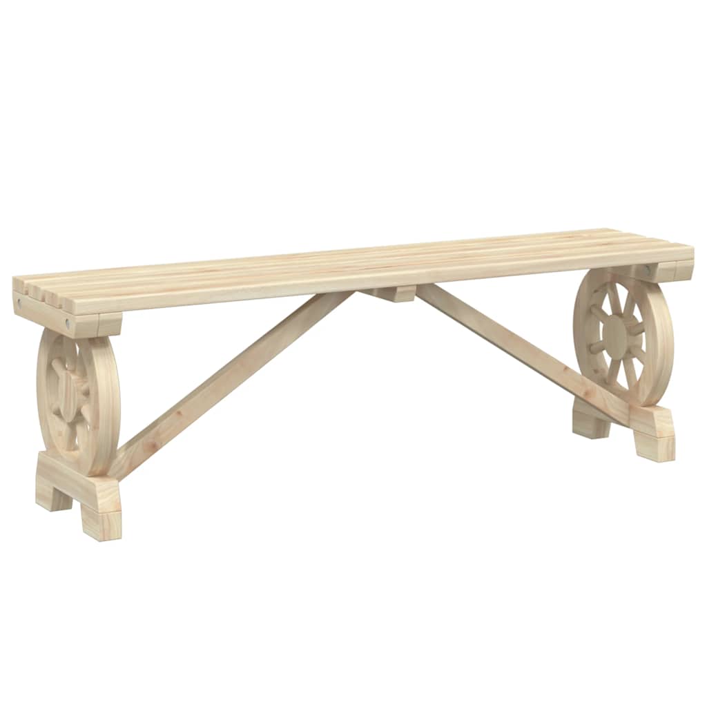 Set da Pranzo da Giardino 3 pz in Legno Massello di Abete