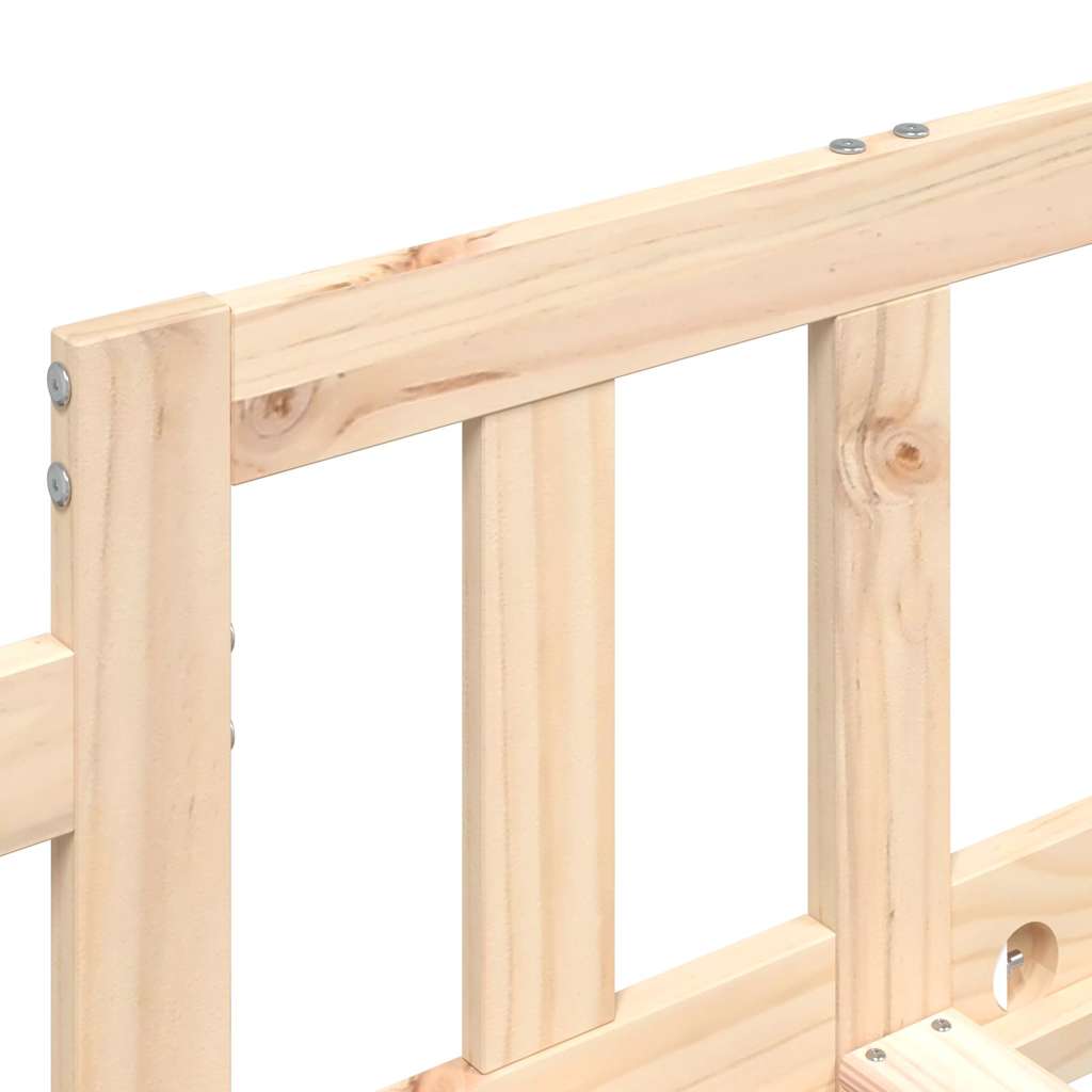 Dormeuse senza Materasso 80x200 cm in Legno Massello di Pino - homemem39