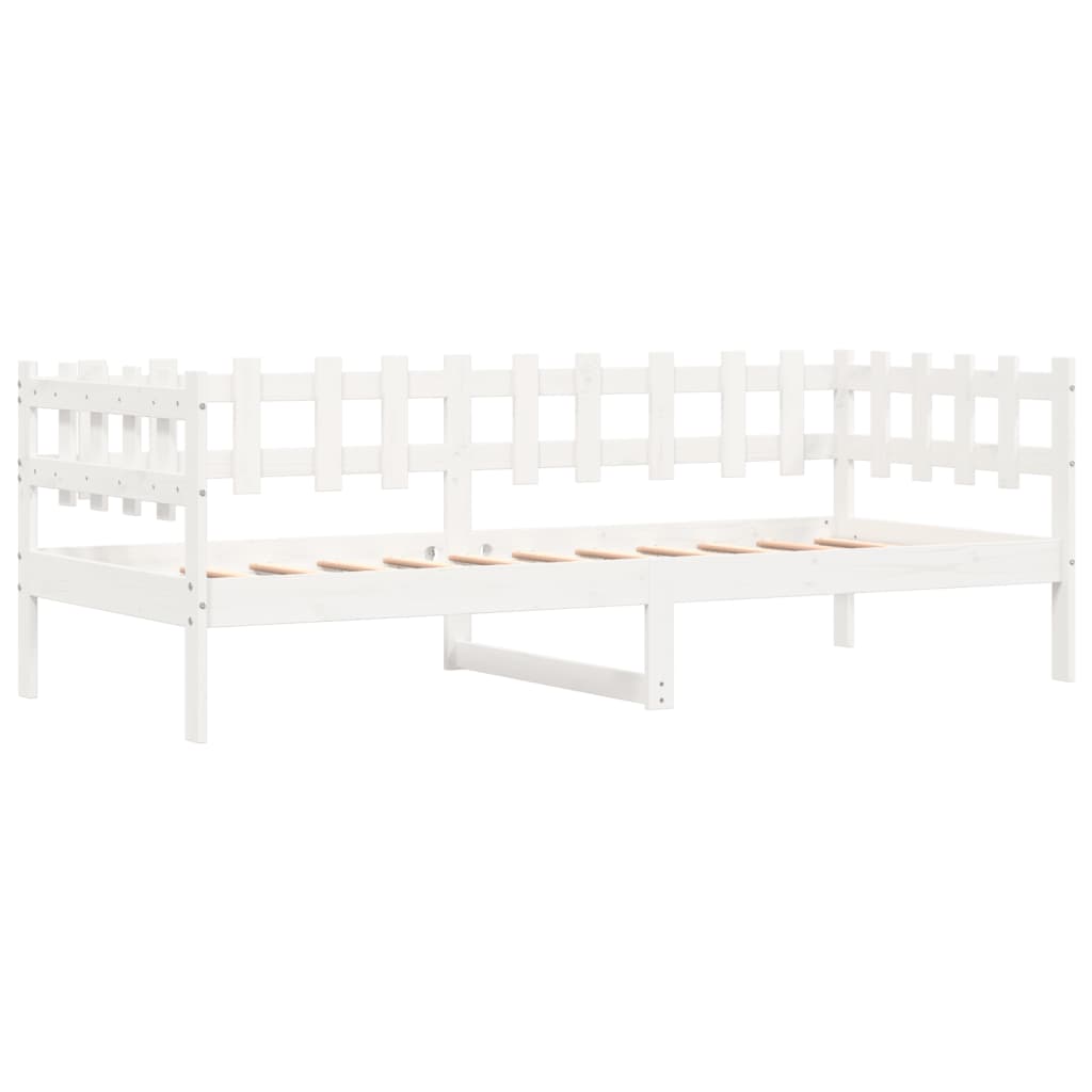 Dormeuse senza Materasso Bianca 80x200 cm Legno Massello Pino - homemem39