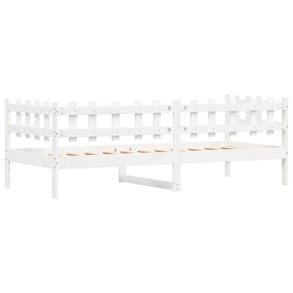 Dormeuse senza Materasso Bianca 80x200 cm Legno Massello Pino - homemem39