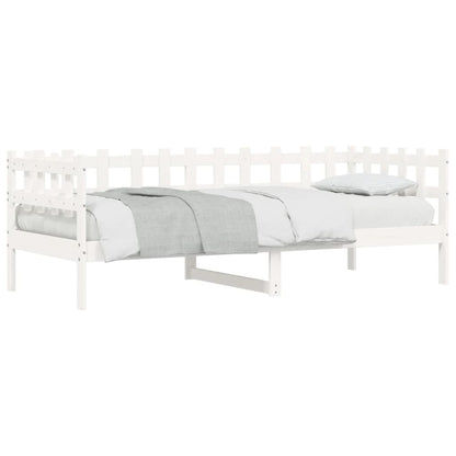 Dormeuse senza Materasso Bianca 90x200 cm Legno Massello Pino - homemem39