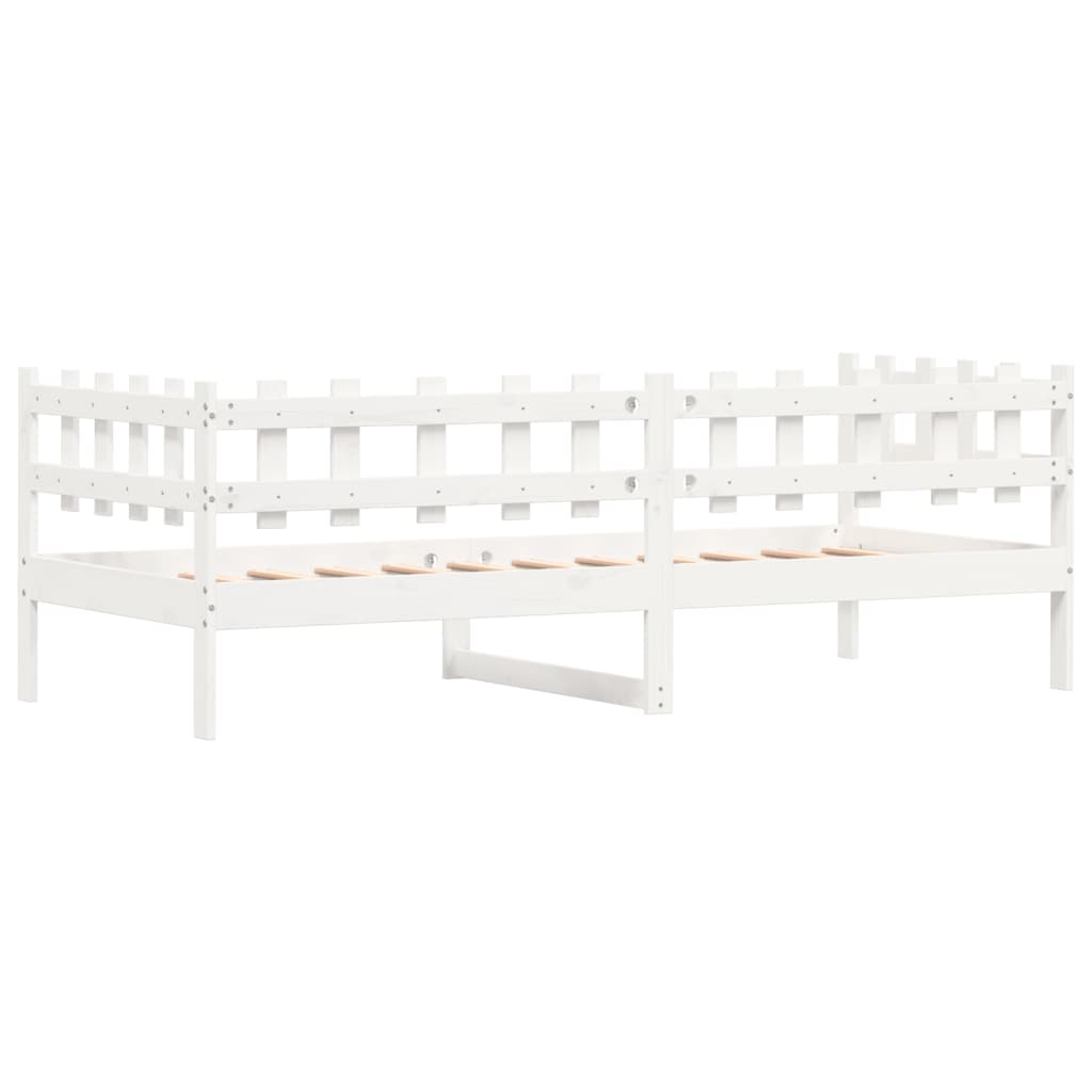 Dormeuse senza Materasso Bianca 90x200 cm Legno Massello Pino - homemem39