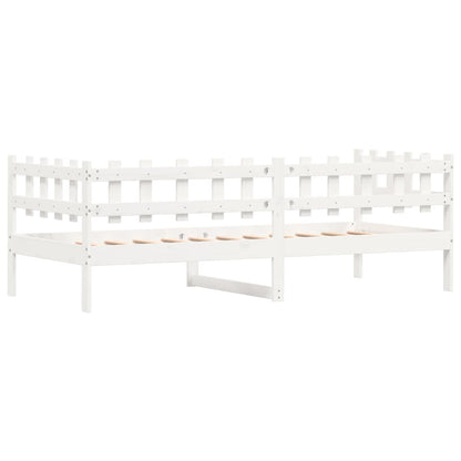 Dormeuse senza Materasso Bianca 90x200 cm Legno Massello Pino - homemem39