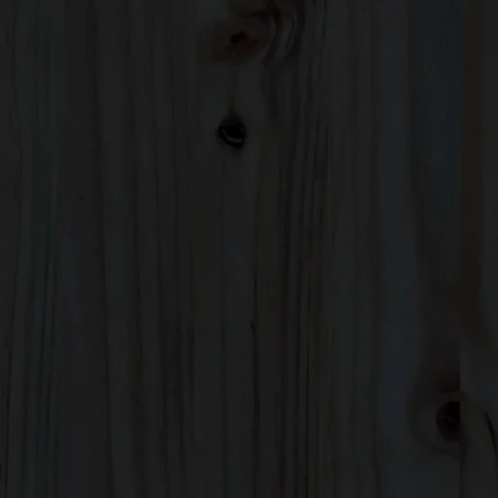 Dormeuse Nera 90x200 cm in Legno Massello di Pino