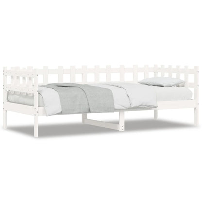 Dormeuse senza Materasso Bianca 90x190 cm Legno Massello Pino - homemem39