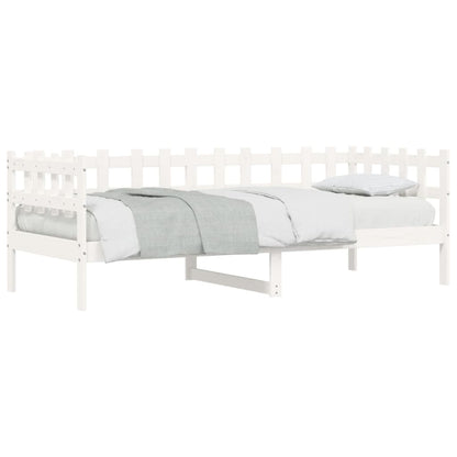Dormeuse senza Materasso Bianca 90x190 cm Legno Massello Pino - homemem39