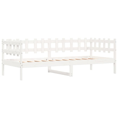 Dormeuse senza Materasso Bianca 90x190 cm Legno Massello Pino - homemem39
