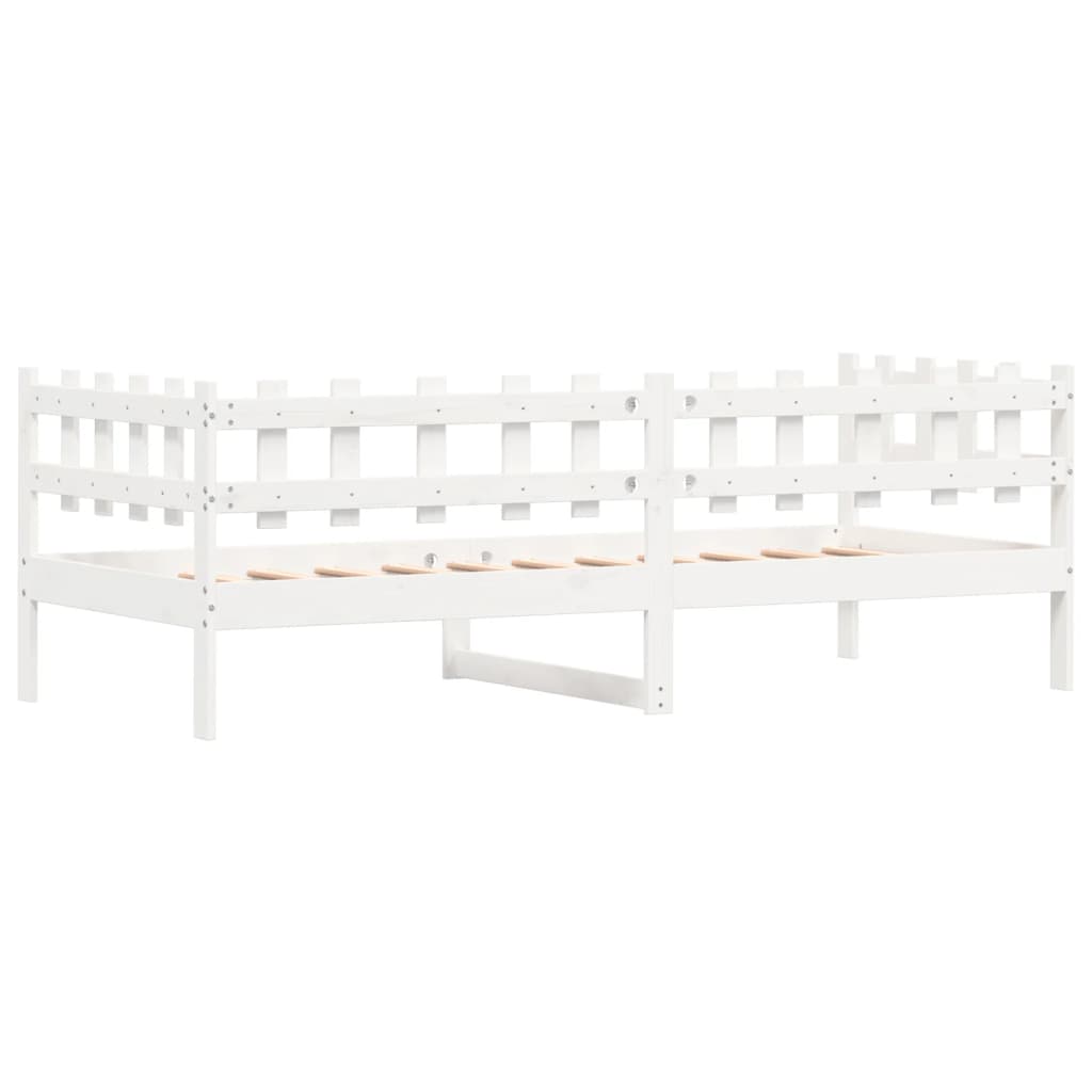 Dormeuse senza Materasso Bianca 90x190 cm Legno Massello Pino - homemem39