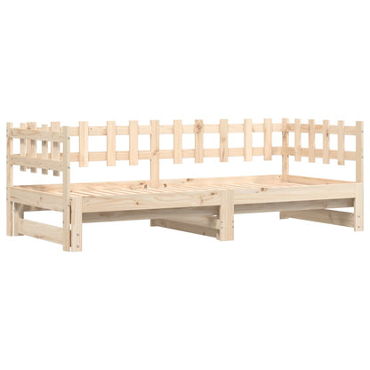 Dormeuse Estraibile 2x(80x200) cm in Legno Massello di Pino