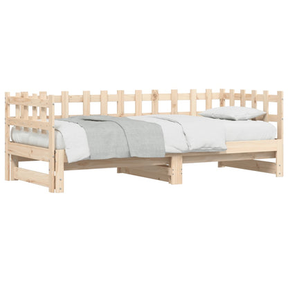 Dormeuse Estraibile 2x(80x200) cm in Legno Massello di Pino