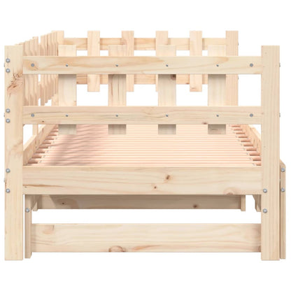 Dormeuse Estraibile 2x(80x200) cm in Legno Massello di Pino