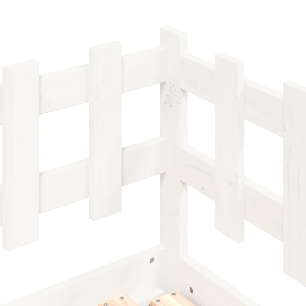 Dormeuse Estraibile Bianca 2x(80x200) cm Legno Massello di Pino - homemem39