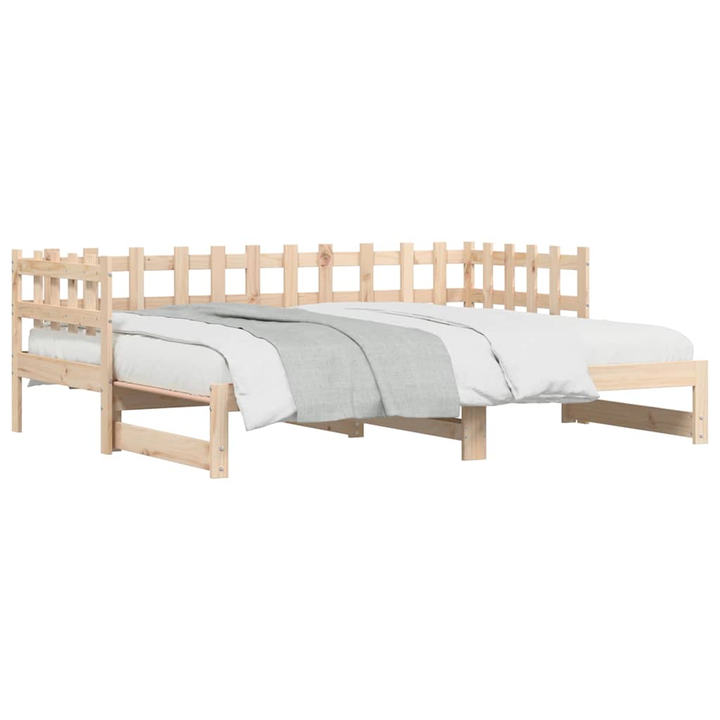 Dormeuse Estraibile 2x(90x200) cm Legno Massello di Pino | homemem39