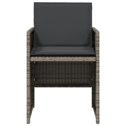 Sedie da Giardino con Cuscini 4pz Grigio in Polyrattan - homemem39
