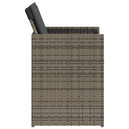 Sedie da Giardino con Cuscini 4pz Grigio in Polyrattan - homemem39