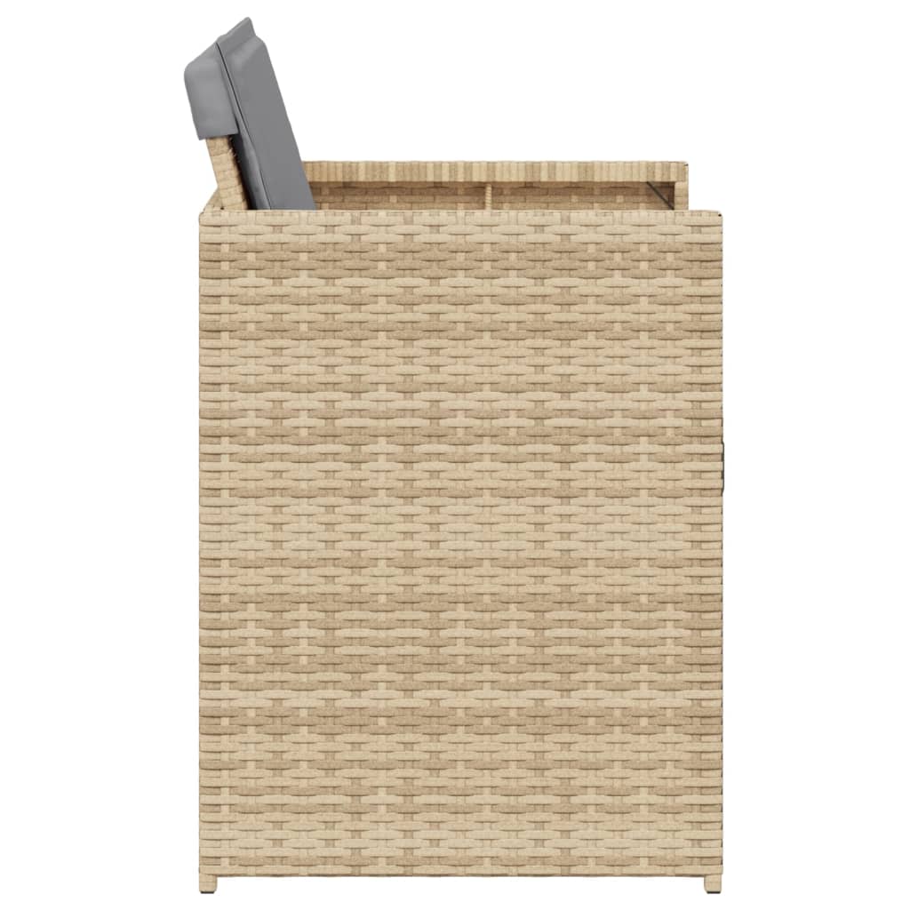 Sedie da Giardino con Cuscini 4 pz Beige Misto in Polyrattan