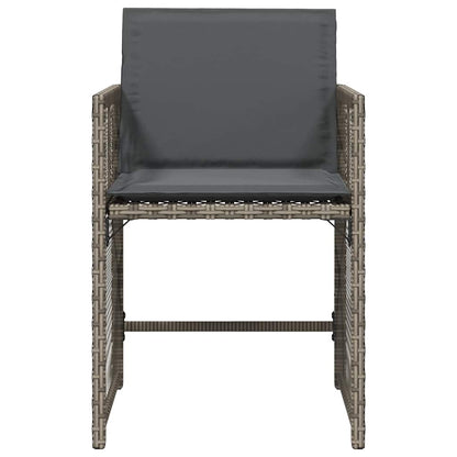 Sedie da Giardino con Cuscini 4pz Grigio in Polyrattan - homemem39