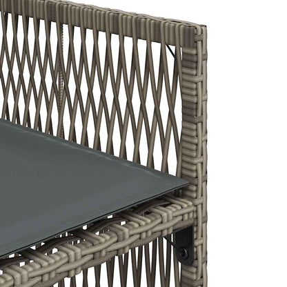 Sedie da Giardino con Cuscini 4pz Grigio in Polyrattan - homemem39