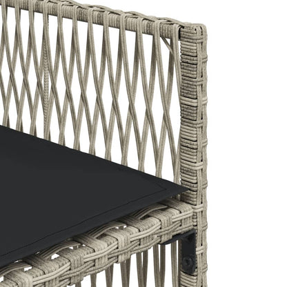 Sedie da Giardino con Cuscini 4 pz Grigio Chiaro in Polyrattan