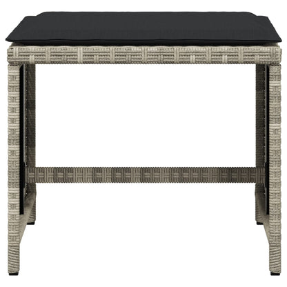 Sgabelli Giardino Cuscini 4pz Grigio Chiaro 41x41x36 Polyrattan - homemem39