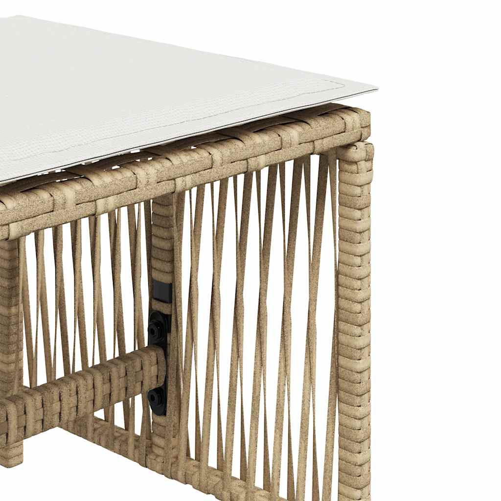 Sgabelli Giardino con Cuscini 4pz Beige 41x41x36cm Polyrattan | homemem39
