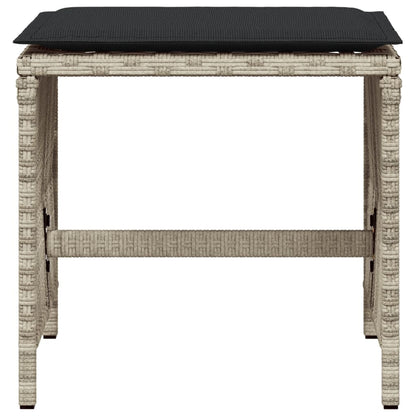 Sgabelli Giardino Cuscini 4pz Grigio Chiaro 41x41x36 Polyrattan - homemem39