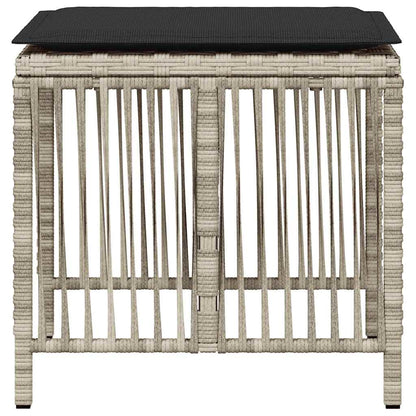 Sgabelli Giardino Cuscini 4pz Grigio Chiaro 41x41x36 Polyrattan | homemem39