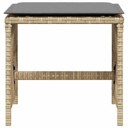 Sgabelli Giardino Cuscini 4pz Beige Misto 41x41x36cm Polyrattan | homemem39
