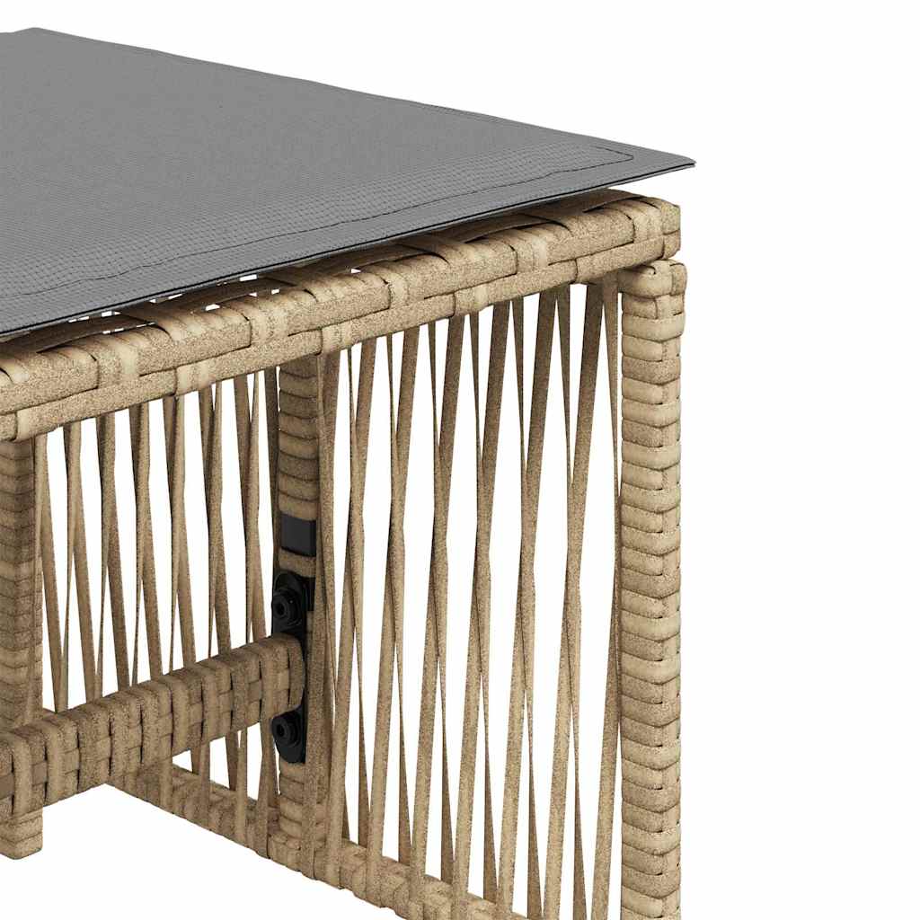 Sgabelli Giardino Cuscini 4pz Beige Misto 41x41x36cm Polyrattan | homemem39