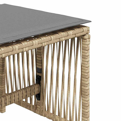 Sgabelli Giardino Cuscini 4pz Beige Misto 41x41x36cm Polyrattan | homemem39