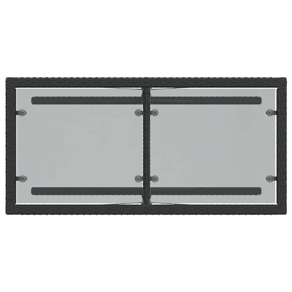 Set da Bistrò 3 pz con Cuscini Nero in Polyrattan
