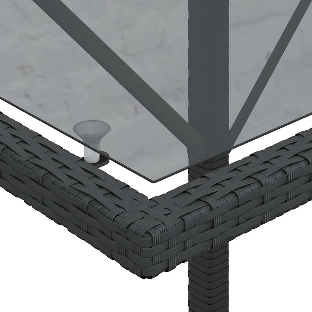 Set da Bistrò 3 pz con Cuscini Nero in Polyrattan | homemem39