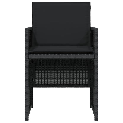Set da Bistrò 3 pz con Cuscini Nero in Polyrattan - homemem39