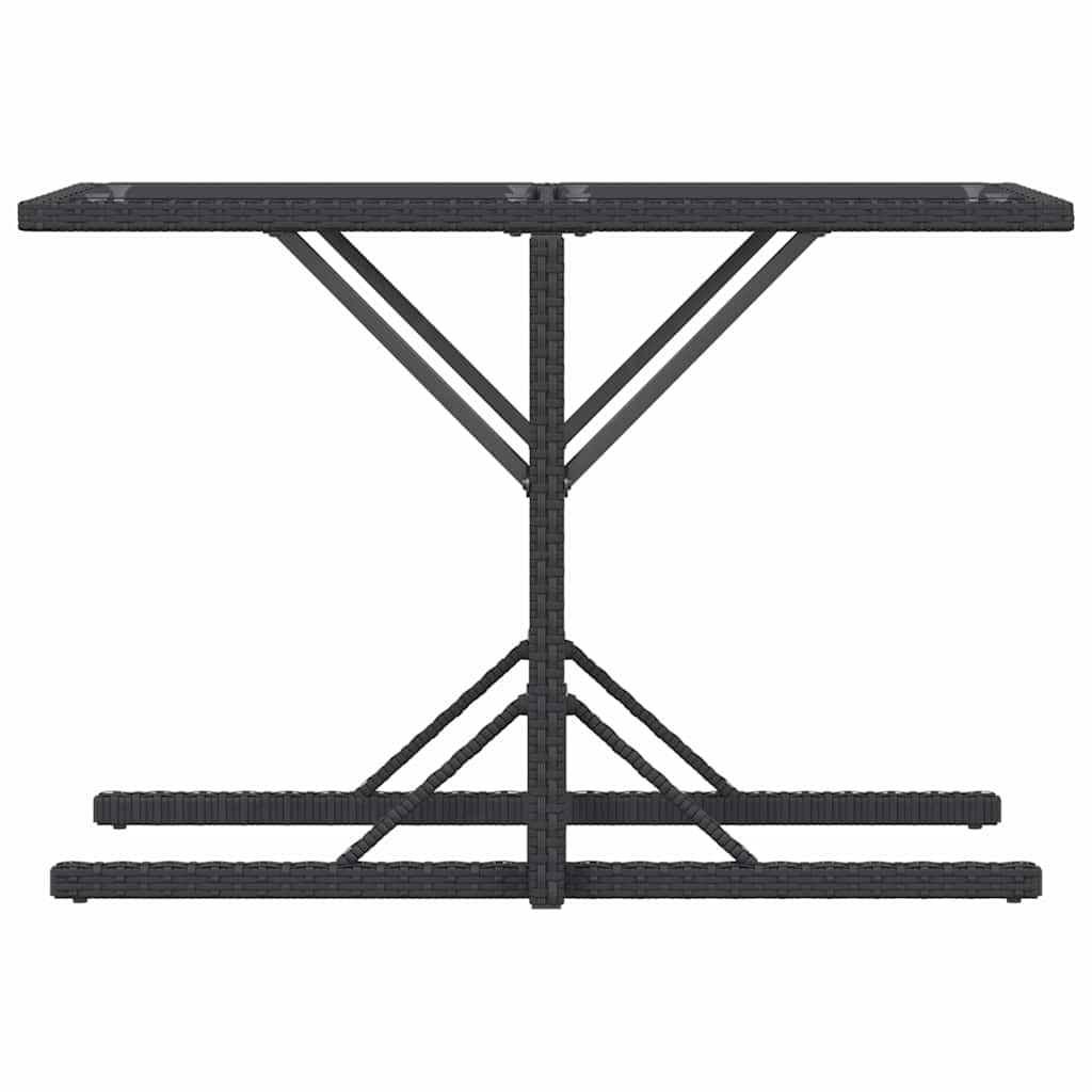 Set da Bistrò 3 pz con Cuscini Nero in Polyrattan