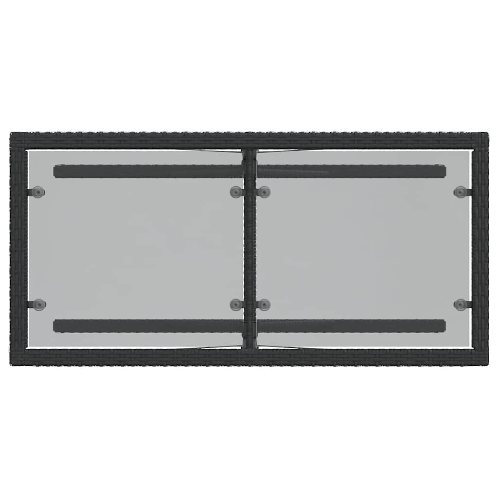 Set da Bistrò 3 pz con Cuscini Nero in Polyrattan